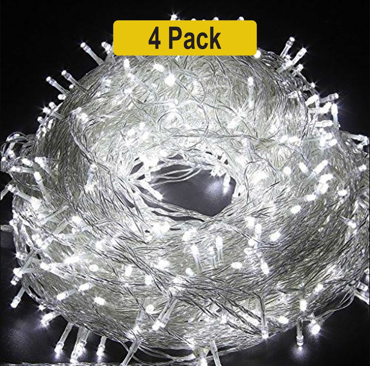Black Wire LED String Lights – 100 LEDs, Multifunction, Cool-Touch, Halloween & Events
